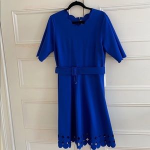 Teri Jon size 14 Belted Blue Dress